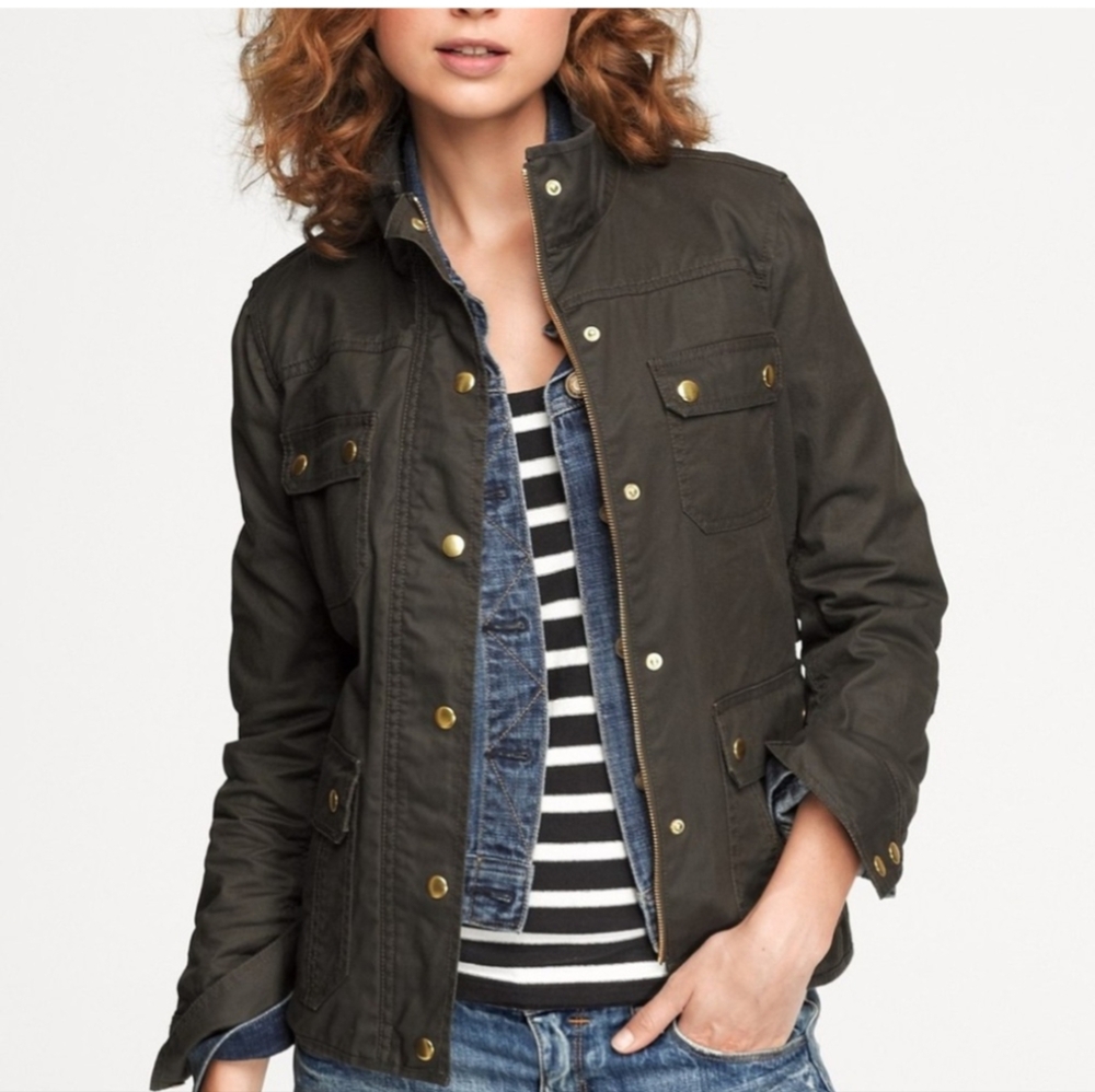 J. Crew Olive Military Style Women's Jacket